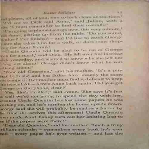 Document 4_35 The Famous Five (Total Pages =184) (by= Enid Blyton) (year of publish=1971) damage cover page