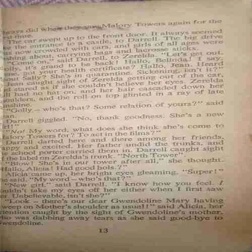 Third year at malory towers (By=Enid Blyton ) ( Total page no=158) (year of publish=1984 ) damaged