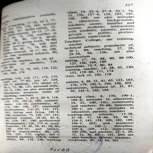 Teacher's Work (pages 218) (By R.W. Connell)