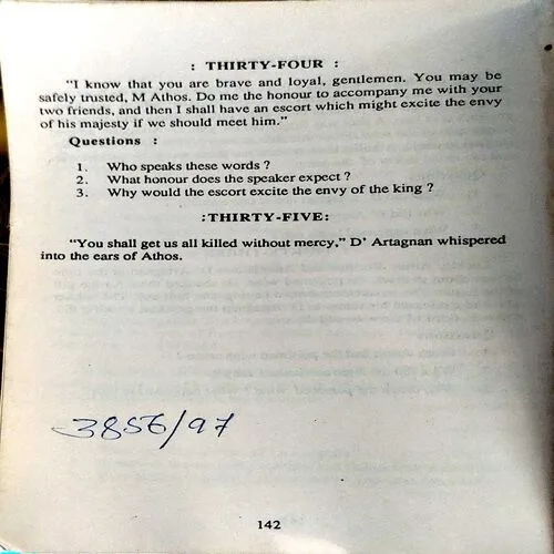 The 3 Muskeeters (pages 142) (by Alexandra Dumas)