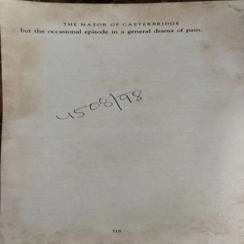 The Mayor Of Casterbridge (pages 318) (By Thomas Hardy)