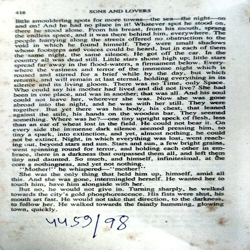 Sons And Lovers (pages 416) (By D H Lawrence)