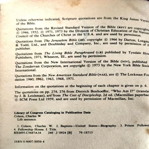 Document 5_67 Life Sentence (pages 308) (By Charles W. Colson)