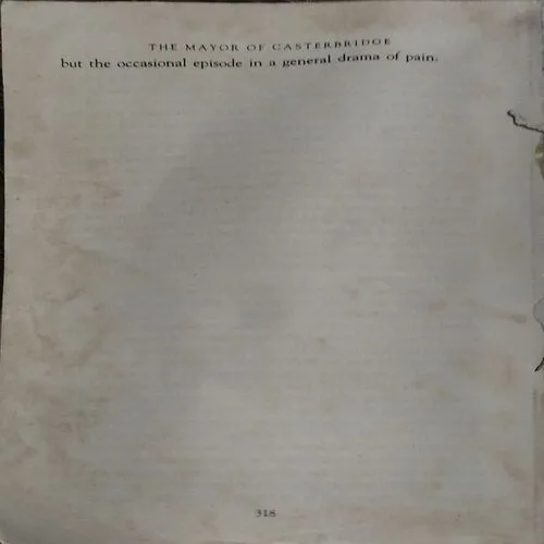 The Mayor Of Casterbridge (pages 318) (By Thomas Hardy)