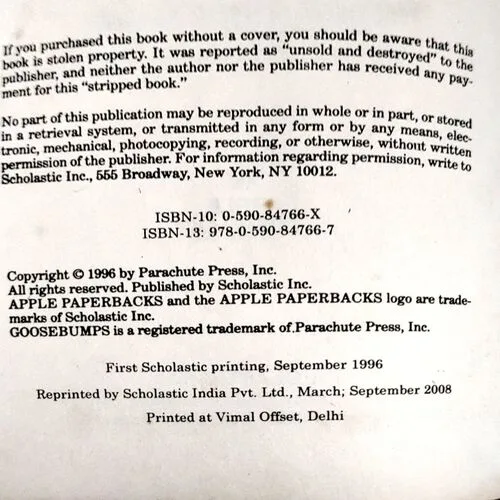 Goosebumps (pages 160) (By RL Strine)