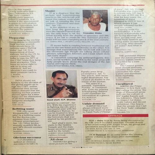 Document_19 The Week ( February 1996 ) COVER LESS