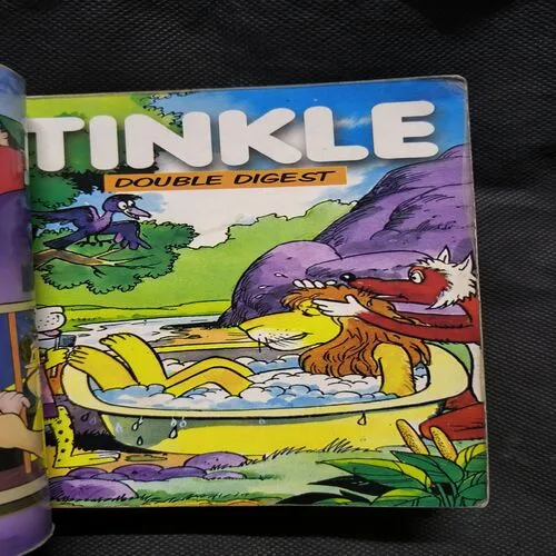 Binding 4in1 [ Tinkle Double Digest no-42( front cover down side big cut) , Tinkle Double Digest no-47 , Tinkle Double Digest no-3( page no-31to94 missing ), Tinkle Digest no-4