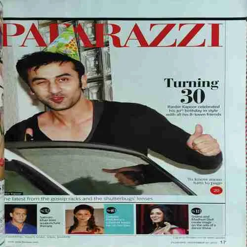Film Fare ( 7th November 2012 ) ( cut on front page )