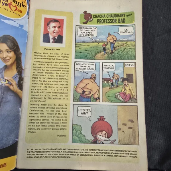 Chacha Chaudhary and Professor Bad