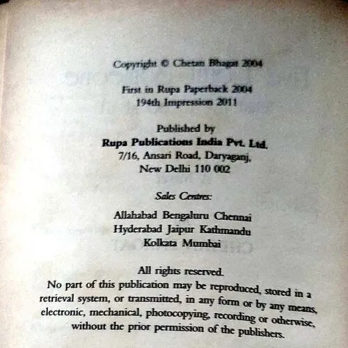 Five Point Someone (pages 268) (by Chetan Bhagat)