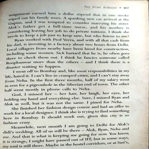Five Point Someone (pages 268) (by Chetan Bhagat)