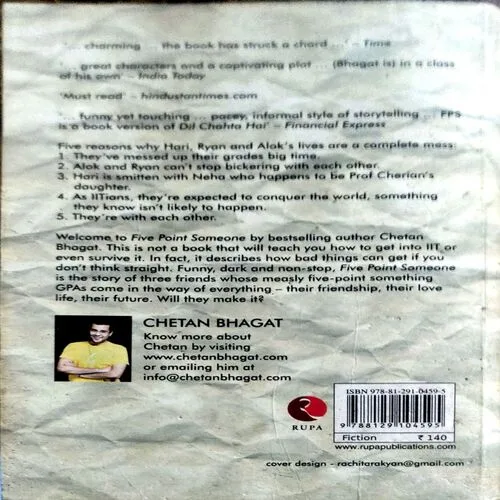 Five Point Someone (pages 268) (by Chetan Bhagat)