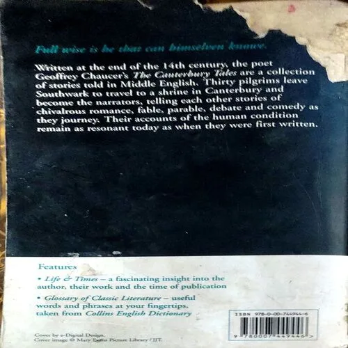 Document 13_4 `The Canterbury Tales (pages 610) (back cover is little damaged)