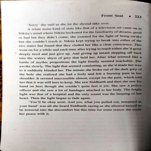 Front Seat (pages 224)