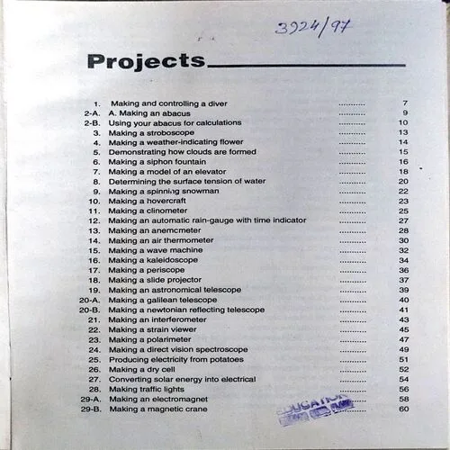 Science Projects (pages 120)