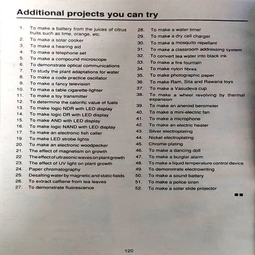 Science Projects (pages 120)