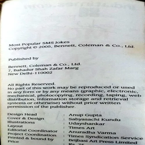 Most Popular SMS Joke (pages 200)