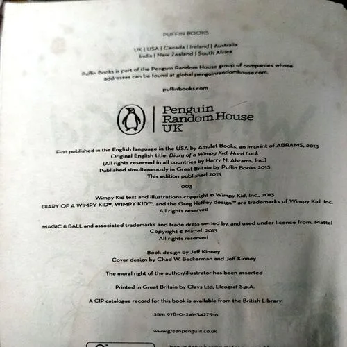 Diary Of A Wimpy Kid Hard Luck (pages 218)