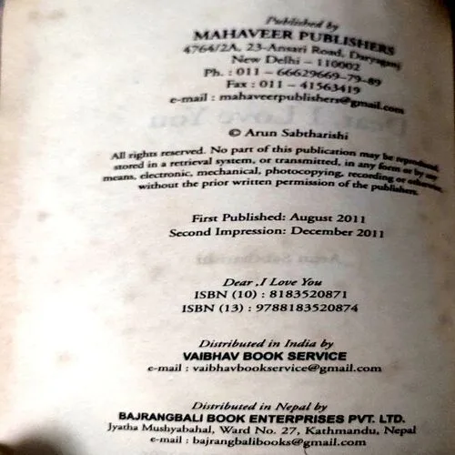 Dear I Love You (pages 208)