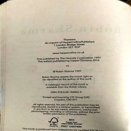 The Monk Who Sold His Ferrari (pages 236 ) (By Robin Sharma)