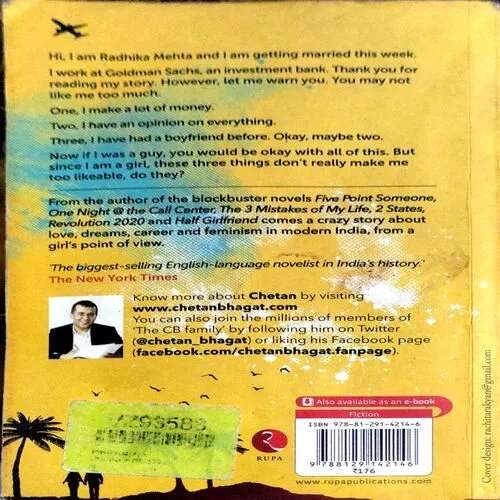 One Indian Girl (pages 276) (By Chetan Bhagat)