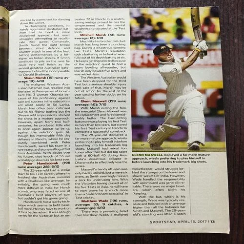 Sportstar ( April 2017 )