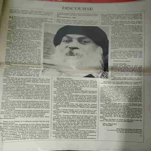 Rajneesh Times ( 16th Janaury 1989 ) ( Big Magazine ) ( Damaged book )