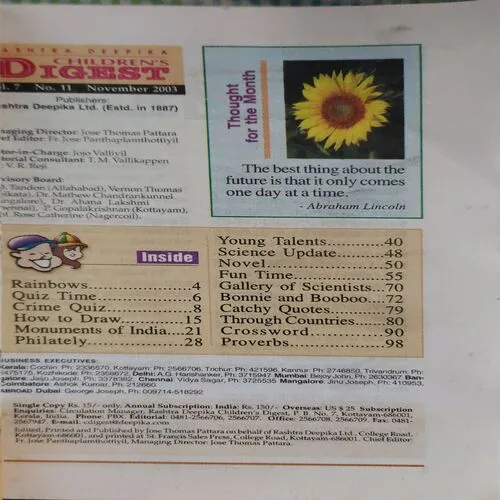 Children 's Digest ( November 2003 ) ( cut on front cover )