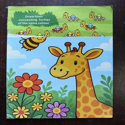 A Complete Magazine For School Kids Apple Bees (Front Cover Half Cut )