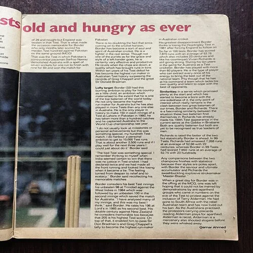 Sportstar Magazine ( January 1989 )