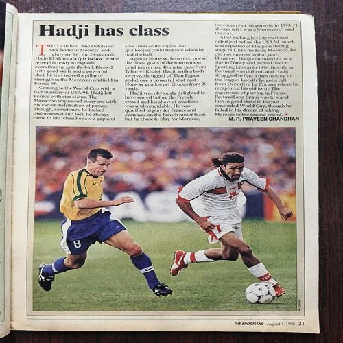 Sportstar Magazine (August 1998 )