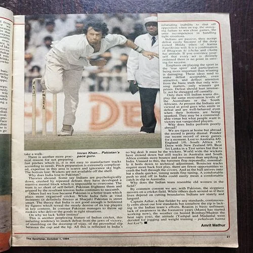 Sportstar Magazine ( October 1994 )