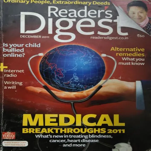 Readers 's Digest ( December 2011 ) ( cut on front cover ) Readers 's Digest ( December 2011 ) ( cut on front cover )
