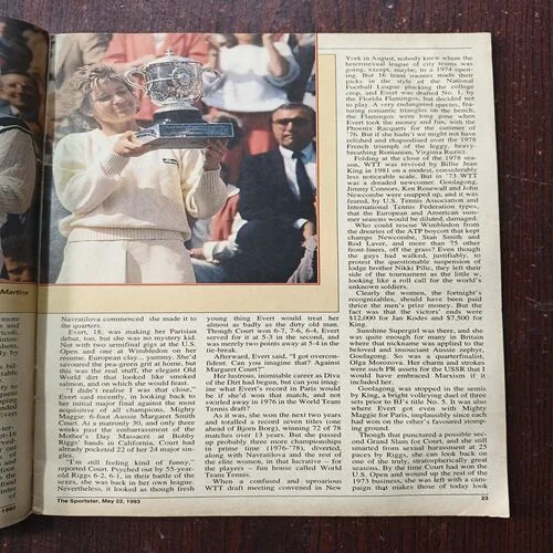 Sportstar ( May 1993 ) Front Cover Half Cut