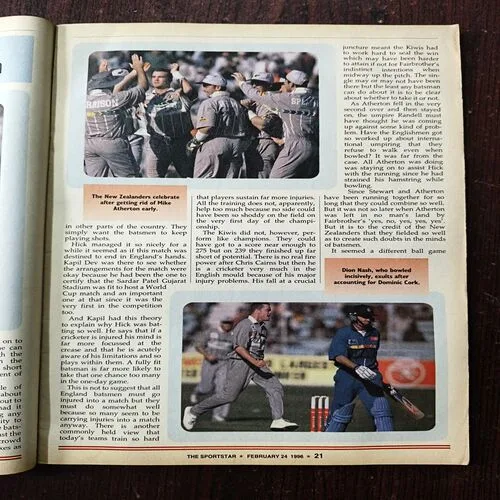 Sportstar ( February 1996 ) Front Cover Half Cut