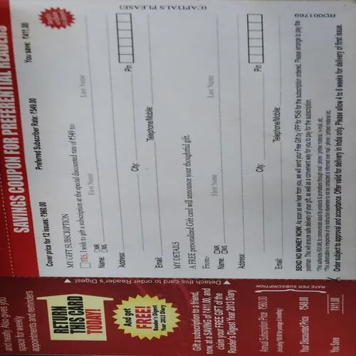 Document_20 Readers 's Digest ( December 2012 ) ( cut on front cover )