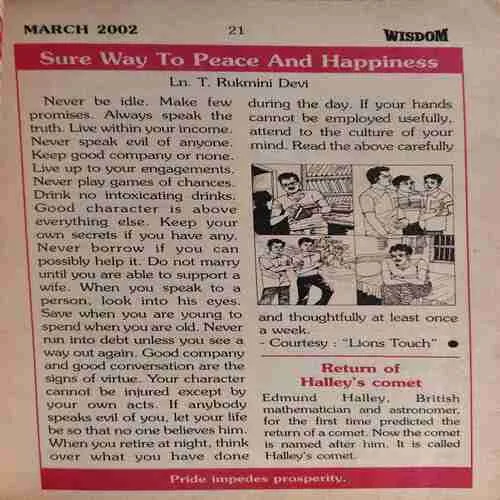 Wisdom ( March 2002 )