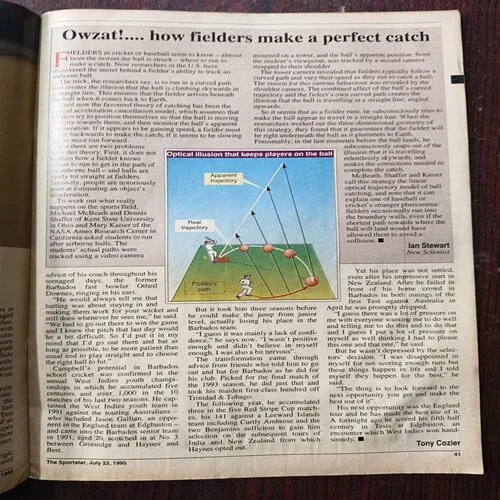 Sportstar ( July 1995 ) Front Cover Half Cut