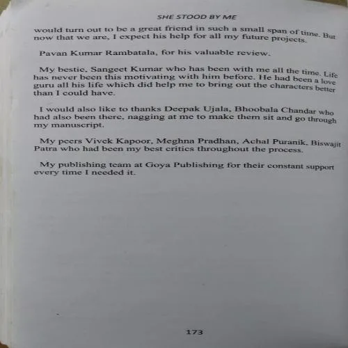 She Stood By Me (By Tarun Vikash) (Total Pages = 173)