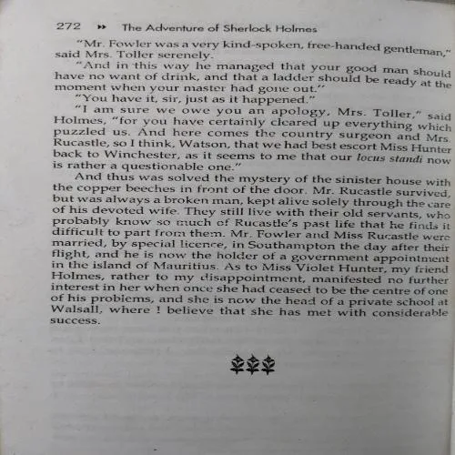 The Adventure Of Sherlock Holmes (Total Pages = 272)