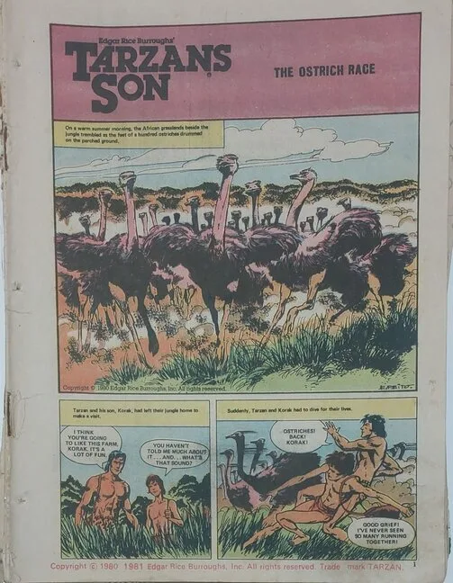 -TARZANS SON THE OSTRICH RACE