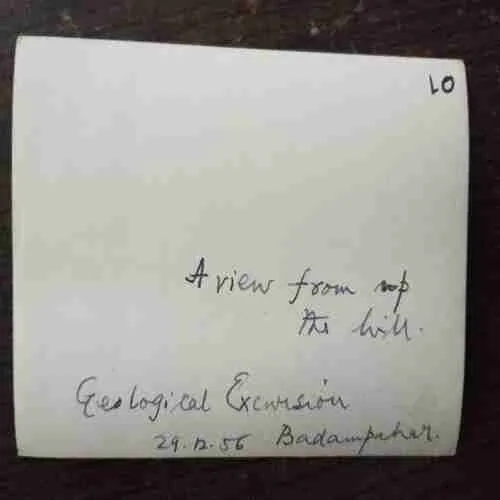 Document 21_20 OLD PHOTOGRAPHS (NO.10)( A VIEW FROM MP HILL . GEOLOGICAL EXCURSION 29.12.1956 BADAMPAHAR )