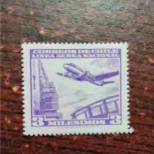 Chile – Correos de Chile ‘Línea Aérea Nacional’ Airmail Stamp,3 Milésimos”