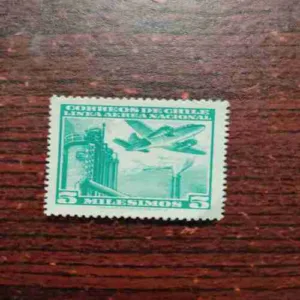 Chile – Correos de Chile ‘Línea Aérea Nacional’ Airmail Stamp,5 Milésimos”