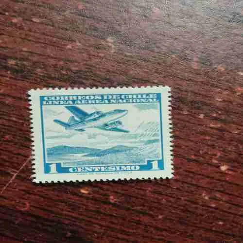 Chile – Correos de Chile ‘Línea Aérea Nacional’ Airmail Stamp, 1 CENTESIMO
