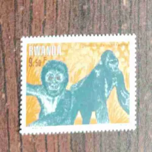 Rwanda ,Mountain gorillas (gorilles de montagne) , QUESTA , 1983 , 9.50 F