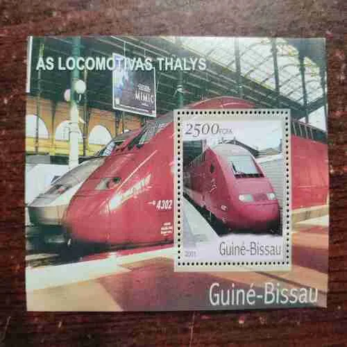 A LOCOMOTIVAS THALYS ,GUINE - BISSAU 2500 FCFA , 2001