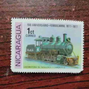 NICARAGUA : 100 ANIVERSARIO - FERROCARRIL 1877-1977 .1ct CORREO