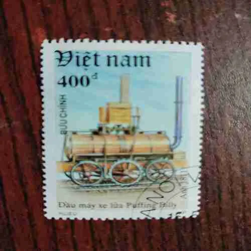 Issued in Vietnam in 1991 as part of a series on ancient locomotives.