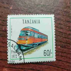 Tanzania 1972 Locomotives stamp ,60 Tanzanian Shillings (60/-)